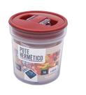 Pote Redondo Crystal com Tampa Hermético 1 Lts