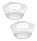 Pote Redondo Nitron Plástico Tampa Trava 450ml 2 Unidades