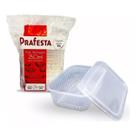 Pote Retangular 250ml Marmita Freezer Microondas 24 unid