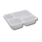 Pote Retangular 4 divisórias 1225ml Branca G324 Galvanotek com 10 unidades