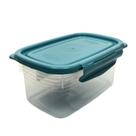 Pote Retangular Alto Fecha C/ Travas 850 Ml Verde Nitron Pote Retangular Alto Fecha C/ Travas 850 Ml Verde Nitron