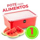 Pote Retangular C/ Tampa 1l Alimentos / Mantimentos Uz Pote Retangular C/ Tampa 1l Alimentos / Mantimentos Uz