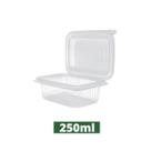 Pote Retangular C/ Tampa Articulada 250ml c/ 24un Rioplastic