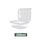 Pote Retangular C/ Tampa Articulada 250ml c/ 24un Rioplastic