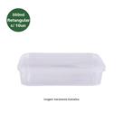 Pote Retangular com Lacre 350ml c/10un Prafesta