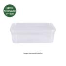 Pote Retangular Com Lacre 500ml Marmita Fit 10und Prafesta