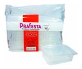 Pote Retangular Com Tampa 1000ml Prafesta caixa com 144 Unidades