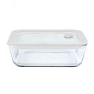 Pote Retangular com Tampa de Vidro 1,4L para Organização de Alimentos Transparente Kenya Pote Retangular com Tampa de Vidro 1,4L para Organização de Alimentos Transparente Kenya