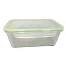 Pote Retangular De Vidro Hermético 1500ml Com Tampa