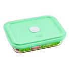 Pote Retangular Facilita 750ml com Tampa Verde - Marinex Pote Retangular Facilita 750ml com Tampa Verde - Marinex
