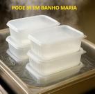 Pote retangular freezer microondas alimentos porções guardar congelar marmita 10und 1500ml Pote retangular freezer microondas alimentos porções guardar congelar marmita 10und 1500ml