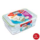 Pote Retangular Hermético em Polipropileno Transparente Hermetic Ware 2 Litros - LigBrin