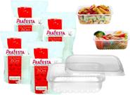 Pote Retangular Microondas E Freezer 250ml C/96 Unidades - prafesta