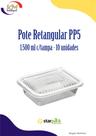 Pote retangular PP5 c/tampa 1500 ml 10 unidades - Starpack - embalagem freezer e microondas (16080) Pote retangular PP5 c/tampa 1500 ml 10 unidades - Starpack - embalagem freezer e microondas (16080)