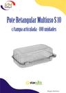 Pote retangular S10 c/ tampa articulada c/100 unid - mini ovo páscoa, comida oriental (8601) Pote retangular S10 c/ tampa articulada c/100 unid - mini ovo páscoa, comida oriental (8601)