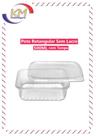 Pote retangular sem lacre 500 ml c/tampa - 24 unid - marmita fitness/marmita/sobremesas (14277)