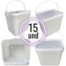 Pote Retangular Tupperware 3.6 Litros - 15 Pcs