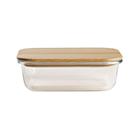Pote Retangular Vidro e Bambu 630ml - ACASA Pote Retangular Vidro e Bambu 630ml - ACASA