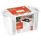 Pote Slim Hermético C/ Cesto de Drenagem e Travas de Fechamento Branco 4.470ml Pote Slim Hermético C/ Cesto de Drenagem e Travas de Fechamento Branco 4.470ml