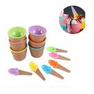 Pote Sobremesa Plastico Formato Casquinha Sorvete Colorido