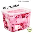 Pote sorvete 2 litros transparente 15 unidades c/ tampa alta vedação BP Potes Pote sorvete 2 litros transparente 15 unidades c/ tampa alta vedação BP Potes