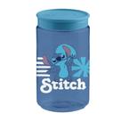 Pote Stitch Azul 350ml Organizador Volta As Aulas Infantil