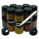 Pote Tempero Kit 8 Potes + 8 Etiquetas Adesivas Tampa Dupla Pote Tempero Kit 8 Potes + 8 Etiquetas Adesivas Tampa Dupla