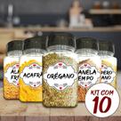 Pote Tempero Kit Potes+24 Etiquetas Adesivas Porta Condimento Q170 Titulo 10 Potes + Etiqueta Branca