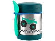 Pote Térmico Com Talher Spark Style Carro Truck Verde