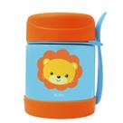 Pote Térmico Em Aço Inox Com Talher 320ml Animal Fun Para Passeio Viagem Baby Buba