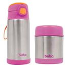 Pote Térmico + Garrafinha Tèrmica 420ml Inox Rosa Buba Pote Térmico + Garrafinha Tèrmica 420ml Inox Rosa Buba