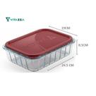 Pote Tigela Vidro 2.4 Litros Oceani Com Tampa Plástica Vitazza