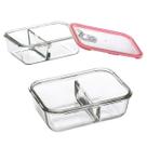 Pote Vidro 1040ml Hermético Marmita Divisória Tampa Trava Pote Vidro 1040ml Hermético Marmita Divisória Tampa Trava