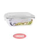 Pote Vidro 1040ML Retan com Tampa Vai ao Forno Microondas