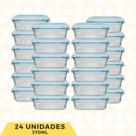 Pote Vidro 370ML Retangular Trasparente AirFryer/Freezer 24UN