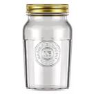 Pote Vidro Americano Vintage Transparente Com Tampa 1500ml