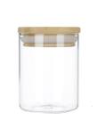 POTE VIDRO BOROSSILICATO 170ml TAMPA DE BAMBU