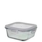Pote vidro borossilicato quadrado c/ tampa hermetica 520ml tuut