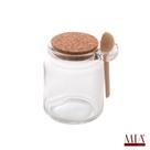 Pote vidro com Colher Bambu 240ml