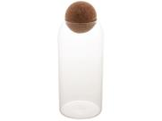 Pote Vidro Com Tampa Esfera Rolha Clean 1,1 Litro