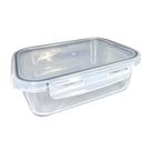 Pote vidro hermético 1040ml com tampa plástica