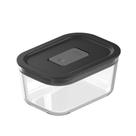 Pote Vidro Hermético 370ml Fresh Lock Válvula Retangular - OU