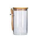 Pote Vidro Hermético 870ml com Tampa Bambu e Colher Bambu - Tuut