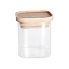 Pote Vidro Hermético c/ Tampa De Bambu Mantimentos 150ml Alimentos Quadrado Pote Vidro Hermético c/ Tampa De Bambu Mantimentos 150ml Alimentos Quadrado