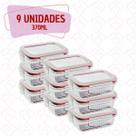 Pote Vidro Hermético Mantimento Marmita Fitnes 370ml 9 Unida