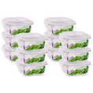 Pote Vidro Hermético Marmita Tampa 4 Travas 520ml 12 Unidades