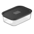 Pote Vidro Hermético Ou Fresh Lock 1,25L Preto Micro-ondas