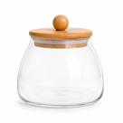 Pote Vidro Hermético Tampa Bambu 450ml Mantimentos Temperos Condimentos Cozinha