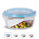 Pote Vidro Hermético Tampa Plástico Marmita Fitness Mantimentos Quentinha 620ml