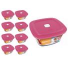 Pote Vidro Quadrado Facilita Vap Com Tampa 1L Marinex 8Un Pote Vidro Quadrado Facilita Vap Com Tampa 1L Marinex 8Un